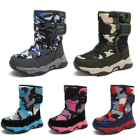 winter kids snow boots for girls 2021 fashion waterproof children camouflage shoes non slip warm toddlers cotton shoes boys