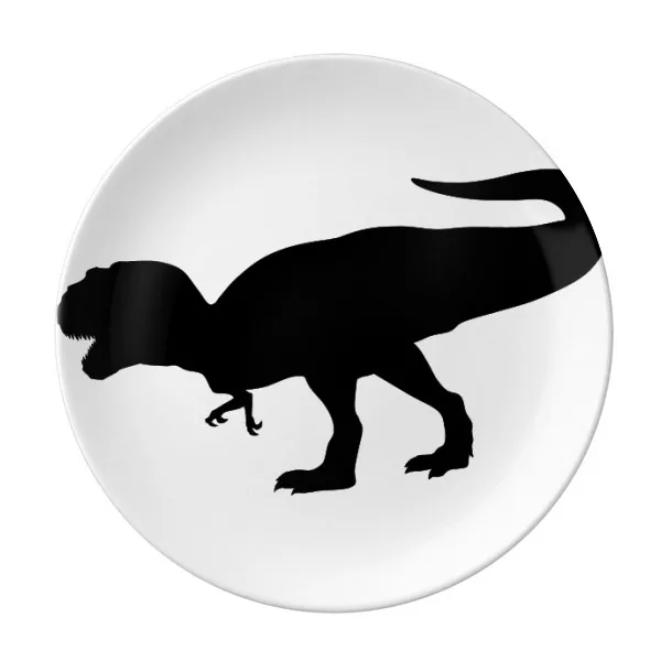 

Dinosaur Bones Miniature Fierce Dessert Plate Decorative Porcelain 8 inch Dinner Home