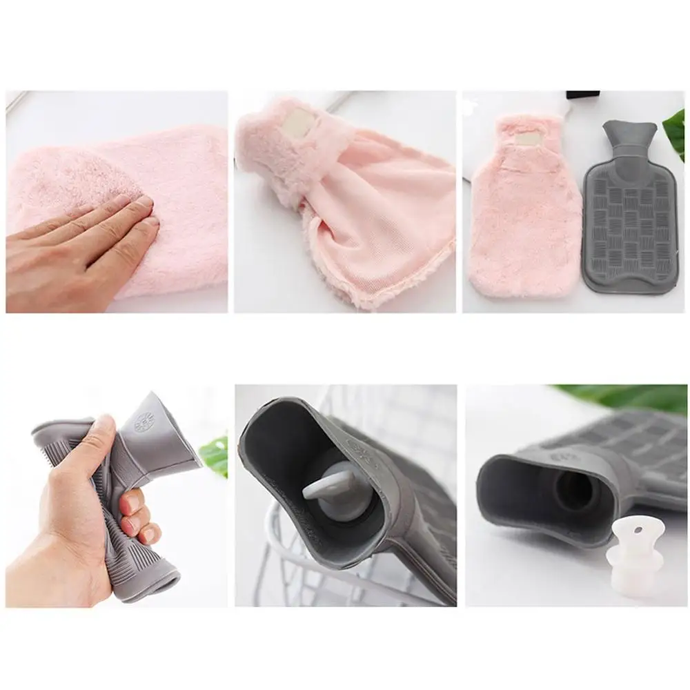 Силиконовая сумка для горячей воды мягкая милая приятная на ощупь грелка рук и