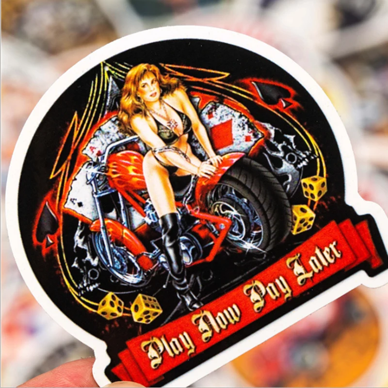 30 шт. Стайлинг ПВХ водонепроницаемый ретро сексуальный локомотив Стикеры для