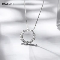 silver sterling s925 necklace vvs1 diamond 2 carat pendant for women wedding white topaz pure natural gemstone pendants