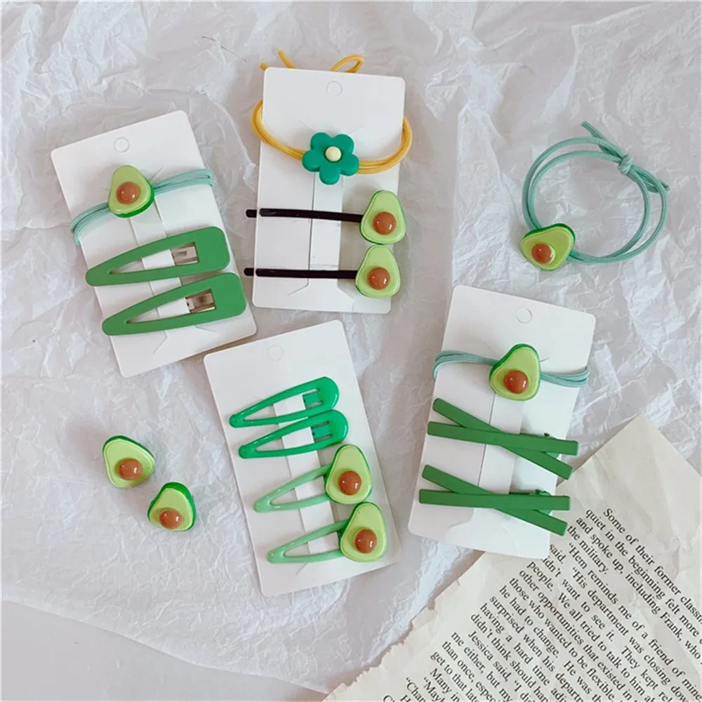 1 комплект высокая эластичность резинка для волос заколка боковая фруктовый