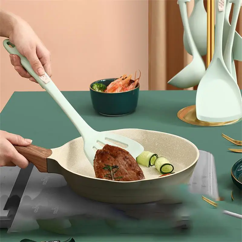 Силиконовые деревянные тернер ложка для супа шпатель Щетка скребок макаронные