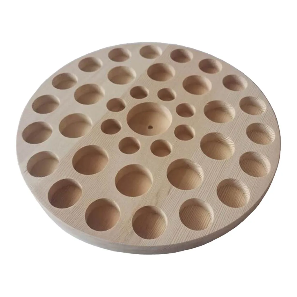 Деревянная стойка для эфирных масел органайзер 37 ячеек держатель подставка