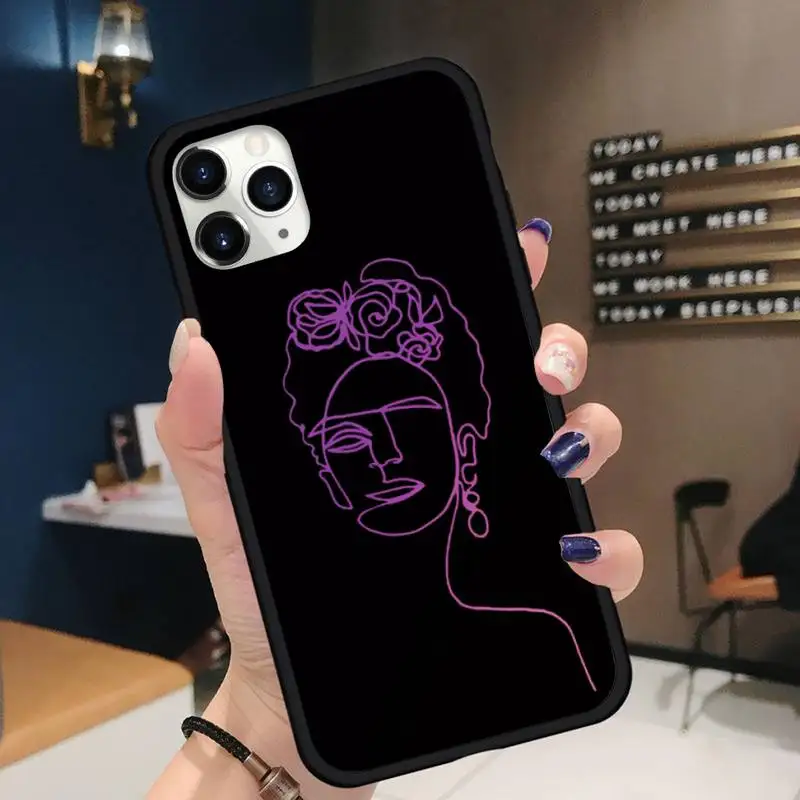 

Elegant Beauty Curved Line Phone Case for iPhone 11 12 pro XS MAX 8 7 6 6S Plus X 5S SE 2020 XR Soft silicone