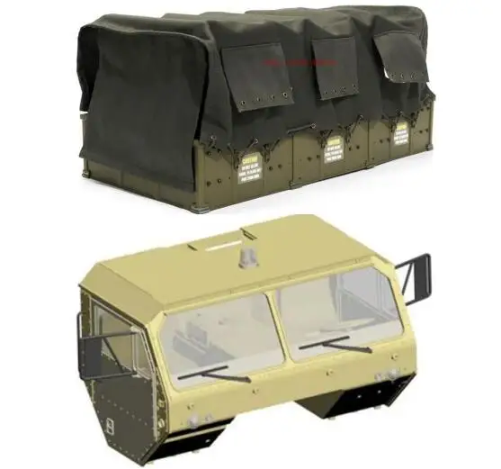 Военный 8wd 8x8 грузовик HG801 HG802 аксессуары 1/12 RC модель 8x8 тяжелый грузовик M977 грузовики/Запчасти - Цвет: Body only
