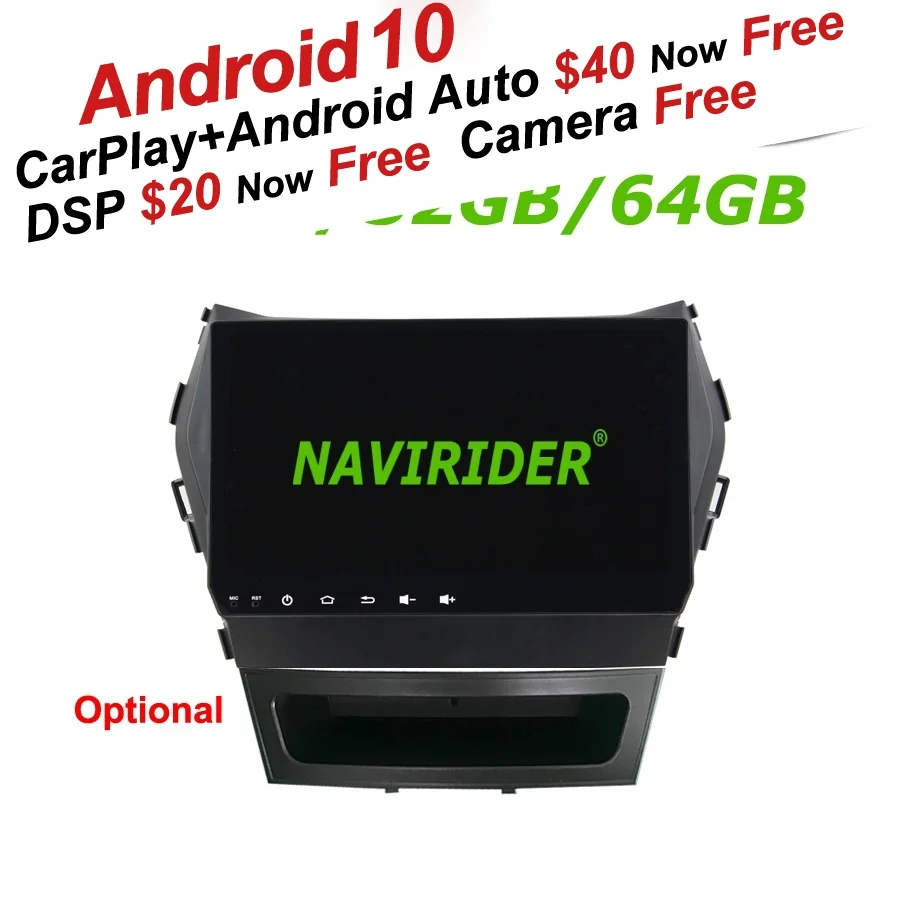 Подходит для hyundai Santa fe IX45 2014 2015 Автомагнитола gps музыкальный плеер Android 9 0 64 Гб rom с