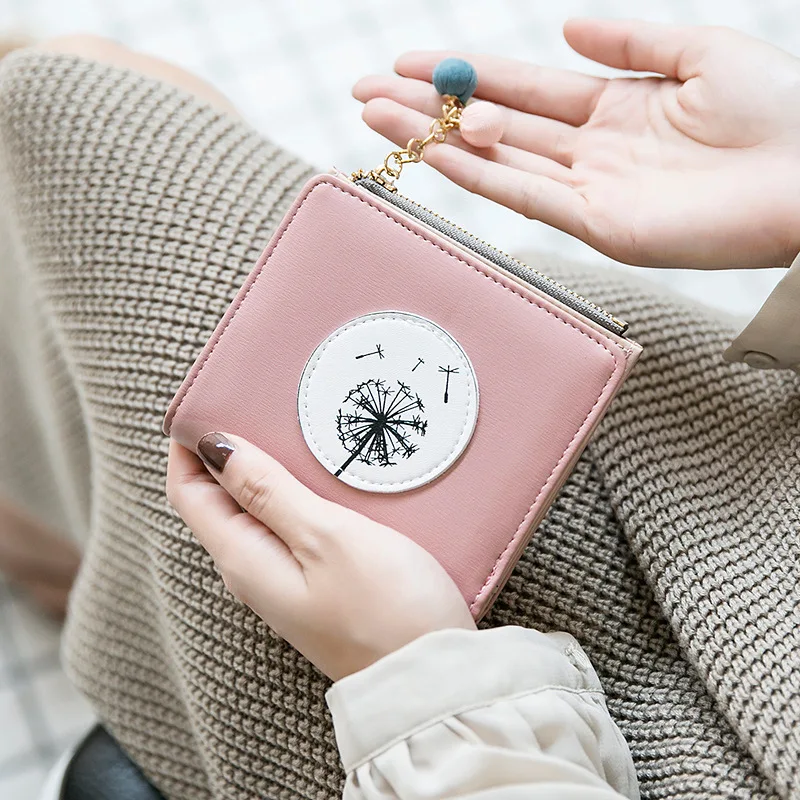 

Tallies Leather Goods * Wallet Women's Short Korean-style Cute Hipster Two Folding Mini Wallet Students Wallet
