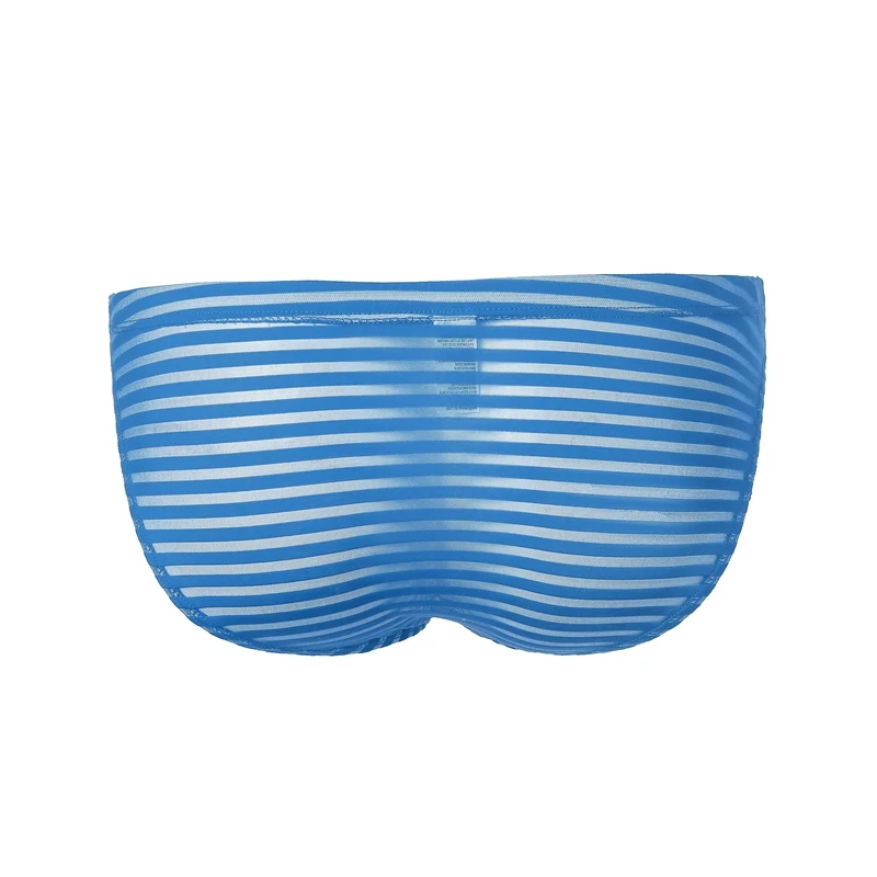 Сексуальные мужские брифы из искусственного шелка в полоску дешевое сексуальное