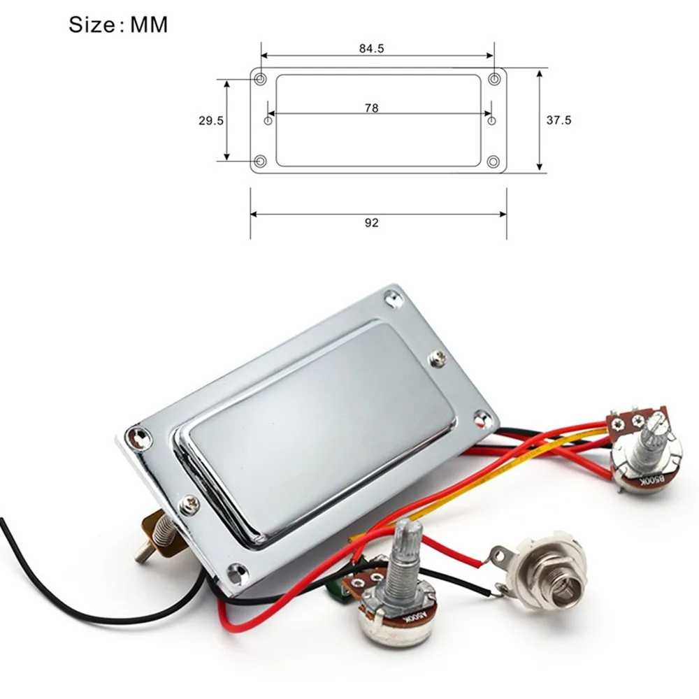 

Electric Guitar Double Coil Humbucker Pickup Kits Replacement Electric Bass Guitar Accessories With 500K Potentiometer Pots