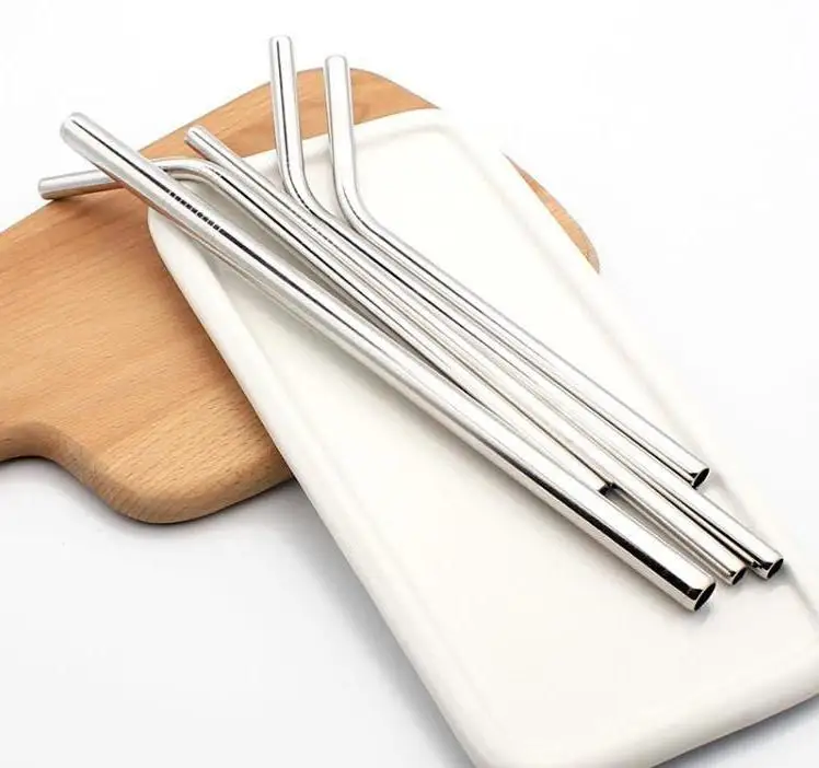 

1000pcs Bend & Straight Stainless Steel Straw Drinking Straws 8.5" Reusable Metal Party Bar Drinks Wholesale