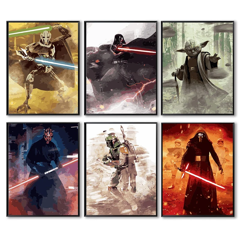 

Disney Star Wars Yoda on Canvas Painting on The Wall Art Posters and Prints Wall Art Picture for Living Room Home Decoration