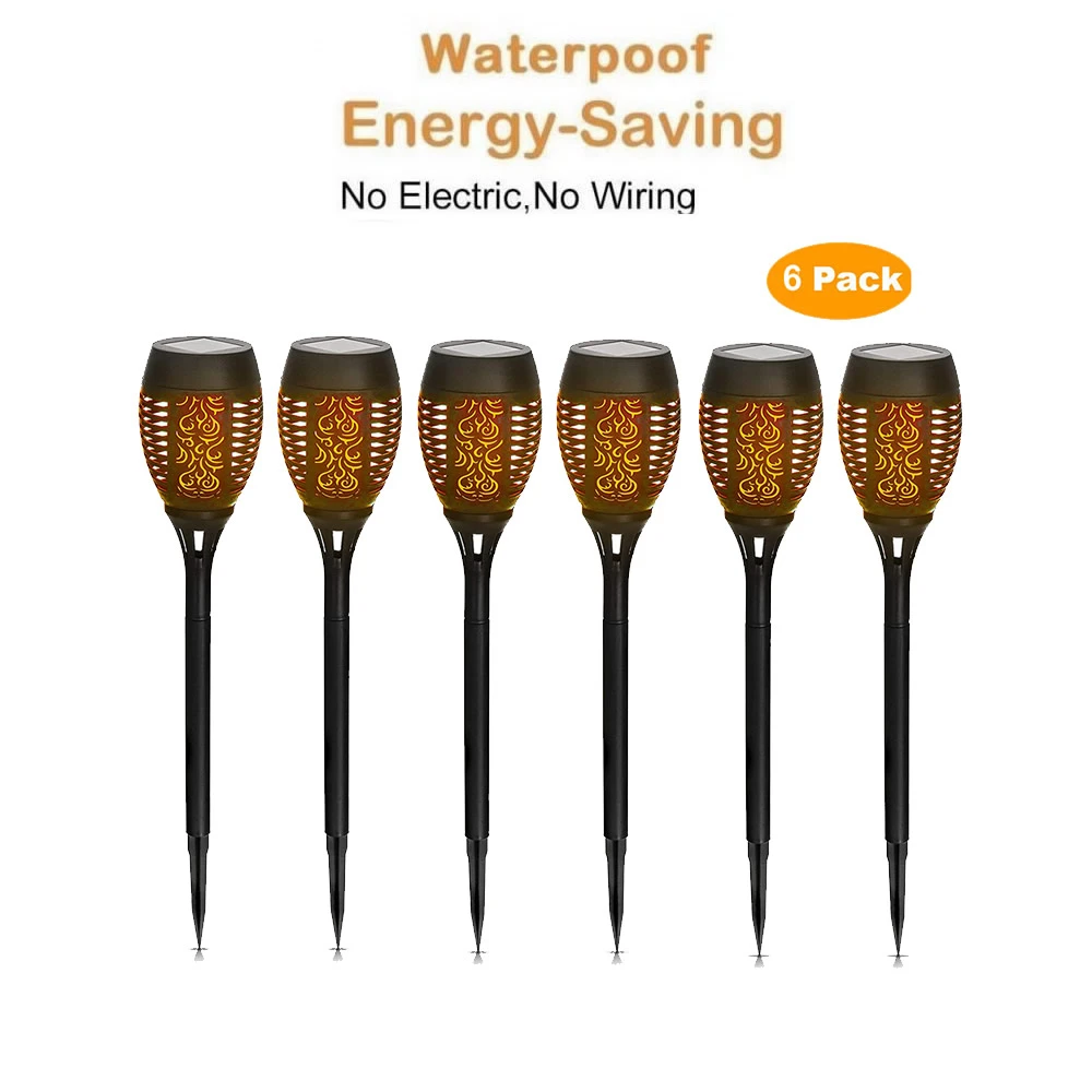2-8 шт солнечный светильник с пламенем мерцающий Газон лампа Солнечный
