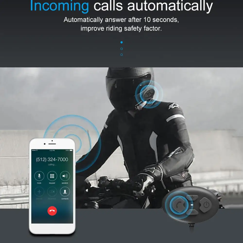 Bluetooth гарнитура IP54 для мотоциклетного шлема водонепроницаемые спортивные