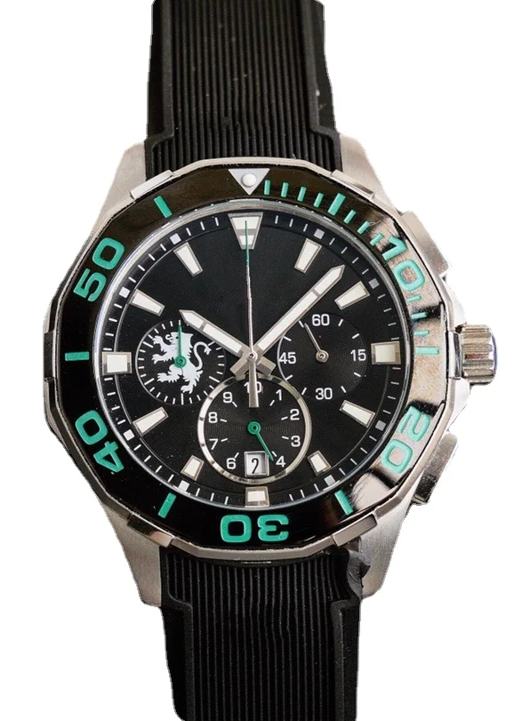 

Высококачественные мужские кварцевые часы с хронографом, подходят для потенциальной керамической рамки из нержавеющей стали, черного рези...