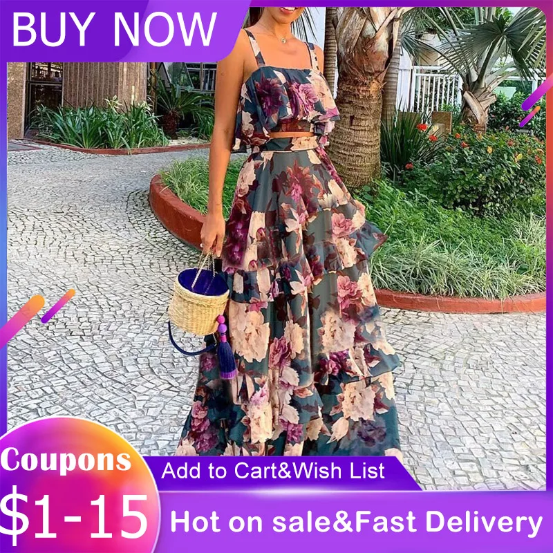 Женский комплект из двух предметов укороченный топ с оборками и многослойное