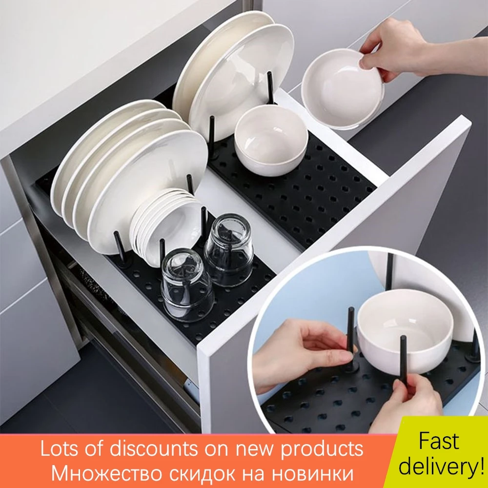 Kitchen dish drain rack retractable storage box drying tray Dropshipping | Дом и сад