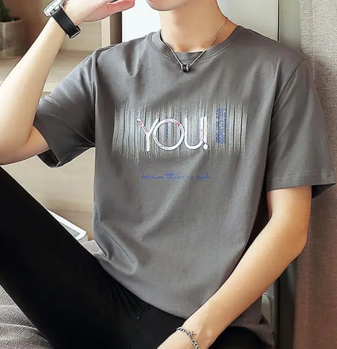 

2021 new cotton clothes men's trend t-shirts summer men's tops