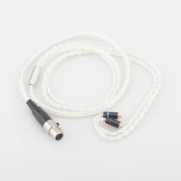 high quality audiocrast hc027 8cores silver plated upgraded cable with 4pin mini xlr female plug to mmcx female plug hifi