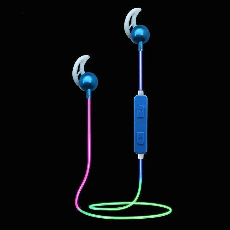 Bluetooth гарнитура семицветная Люминесцентная Хроматическая Спортивная ночная