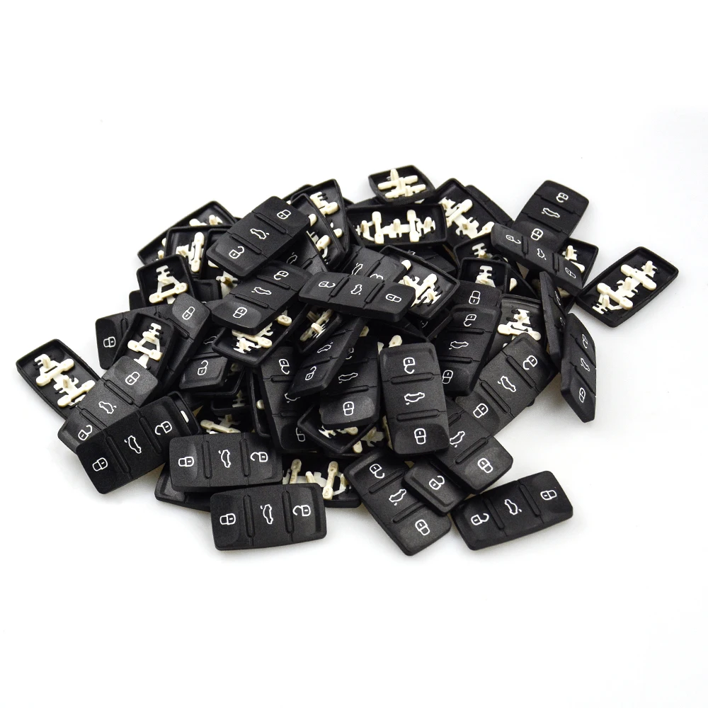 Резиновая накладка для ремонта ключа OkeyTech 10 шт./лот 3 кнопки VW Golf T5 Beetle Caddy Passat