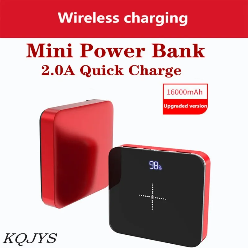 Мини Портативный 16000 мАч Power Bank полный экран цифровой дисплей Быстрая зарядка