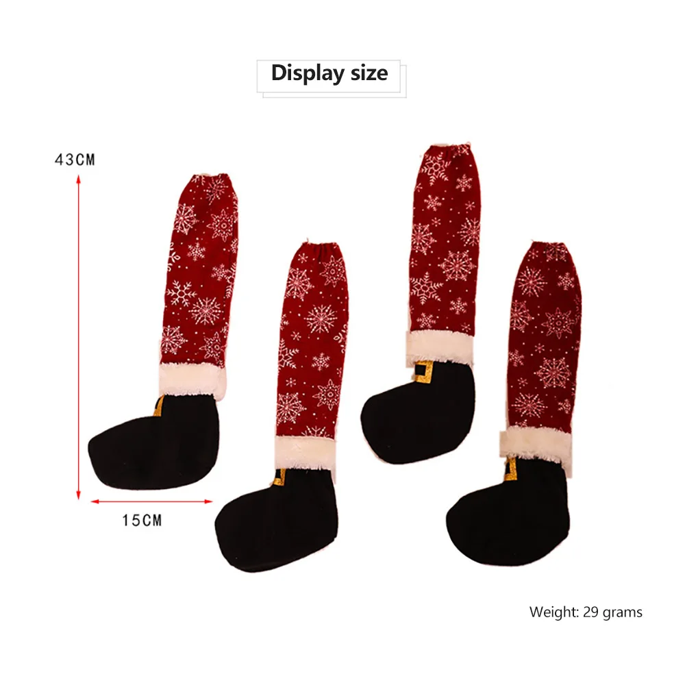 1 шт. рождественское покрытие для ног Рождественское украшение стола стул