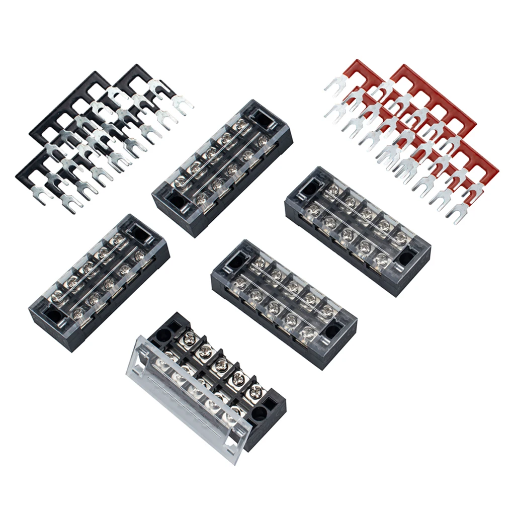 Клеммные колодки 5 позиций клеммные барьер 10 шт. перемычек легкая установка |