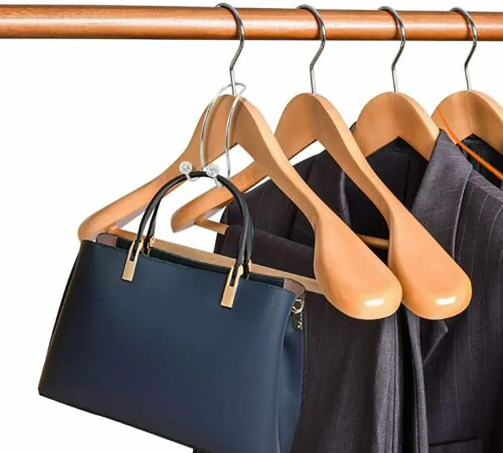 

Cloth Headrest Hook Holder Organizer Purses Rhinestone Stainless Steel