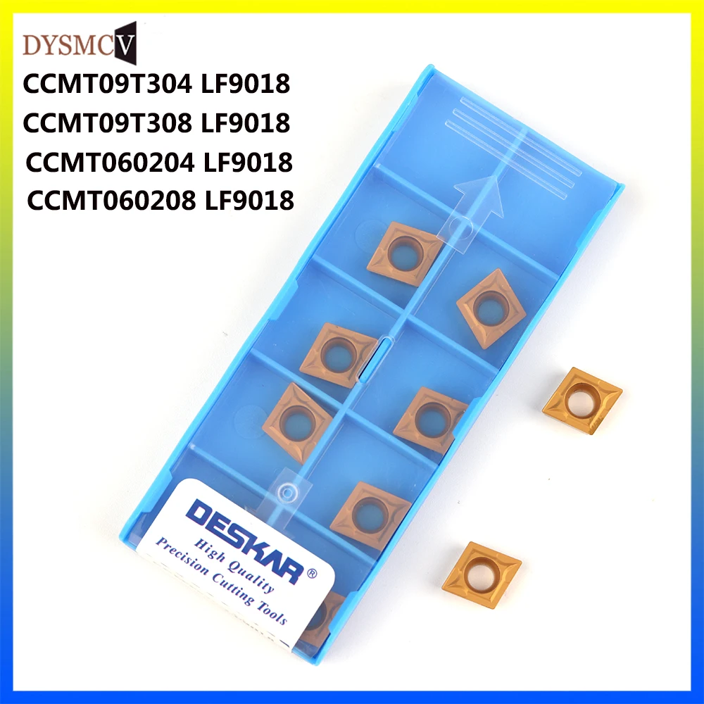 DESKAR 100% оригинал CCMT09T304 твердосплавное лезвие CCMT09T308 CCMT060204 CCMT060208 LF9018 токарный