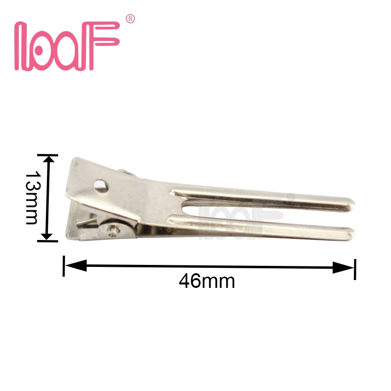 LOOF 100 шт. 45 мм зажимы для волос с двойным зубцом аллигатор металлические заколки