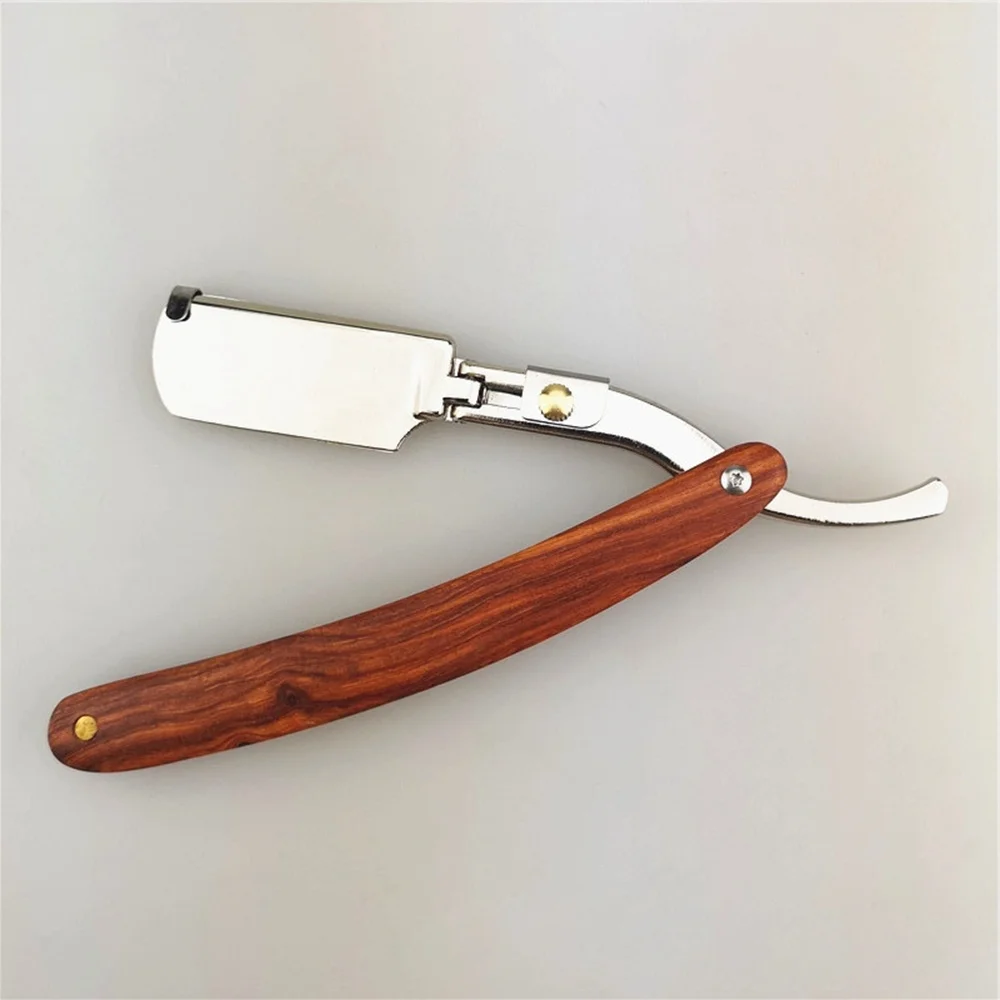 Стальные бритвы с деревянной ручкой для парикмахера складные мужские стальные