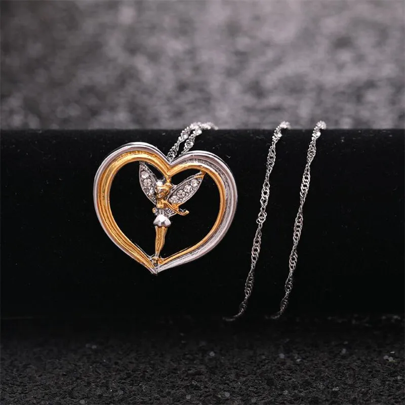 

Fashionable and Romantic Two-color Love Little Angel Necklace Pendant, Beautiful Women, Elegant Charm Jewelry Gifts Wholesale