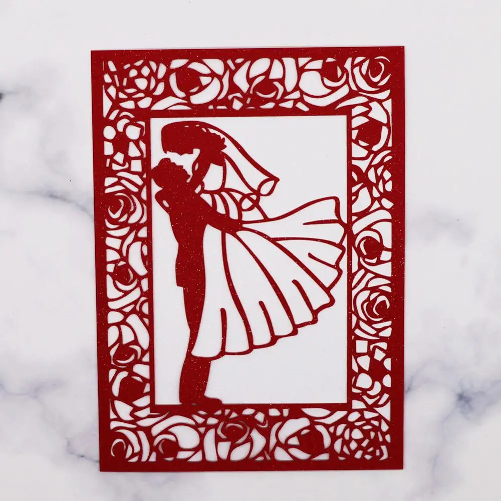 20 шт./лот китайские красные Пригласительные открытки для свадебной церемонии