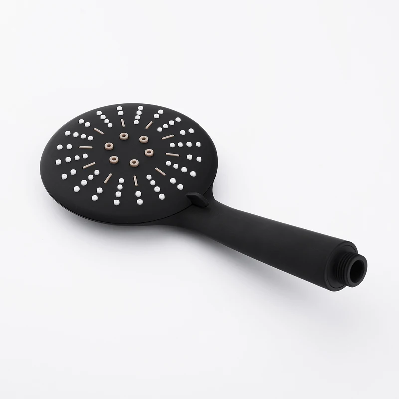 Регулируемая черная стойка для душа с 3 функциями ручной душ и шланг настенное