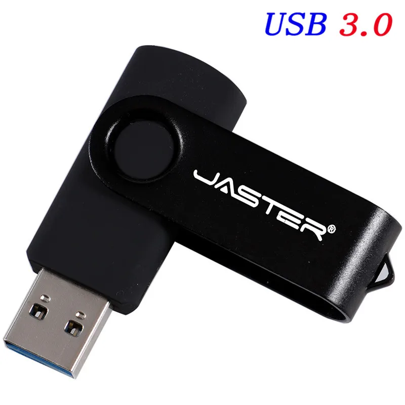 JASTER D300 USB флэш-накопитель 3,0 ручка накопитель 128 Гб 64 ГБ 32 ГБ 16 ГБ 8 ГБ 4 ГБ вращающийся дизайн карта памяти Флешка с бесплатной упаковкой - Цвет: Black