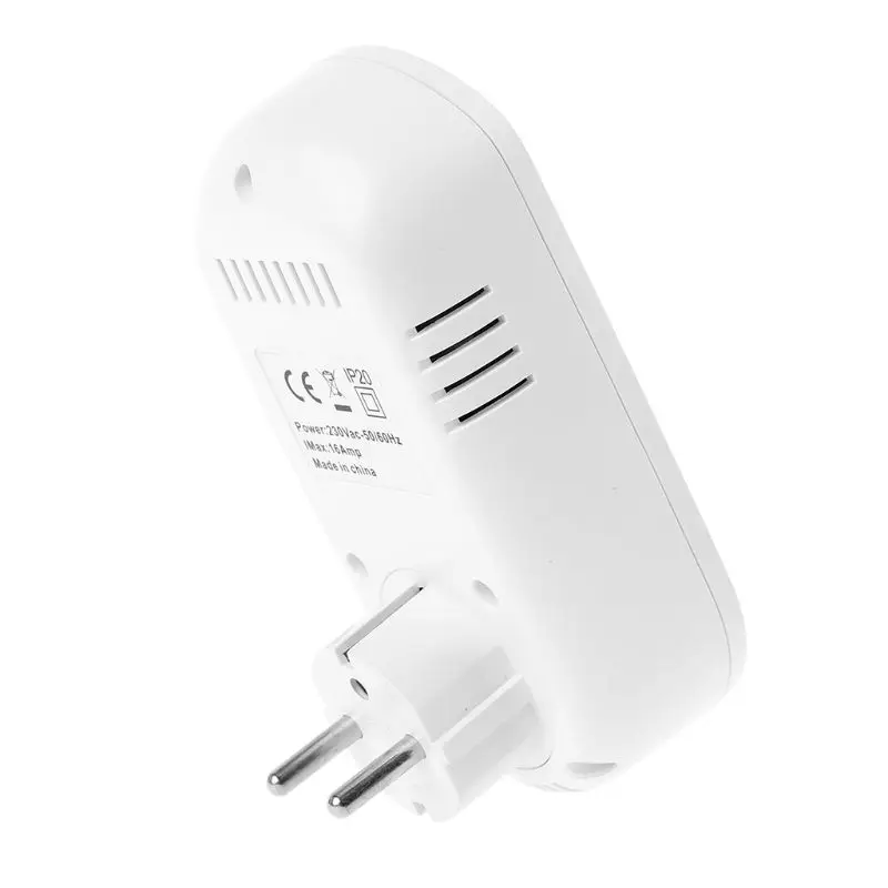 Программируемый штепсельный термостат розетка европейского стандарта 16 А