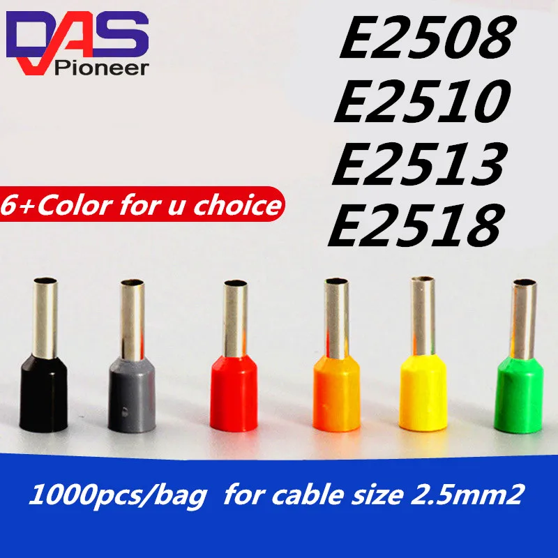 E2510 медный терминал bootlace Ferrules для 2.5mm2 14AWG кабеля длиной 10 мм|ferrules direct|ferrule brassferrule