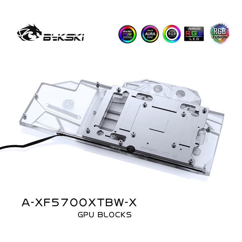 Блок охлаждения воды Bykski A-XF5700XTBW-X для видеокарты XFX RX 5700 XT Black Wolf | Компьютеры и офис
