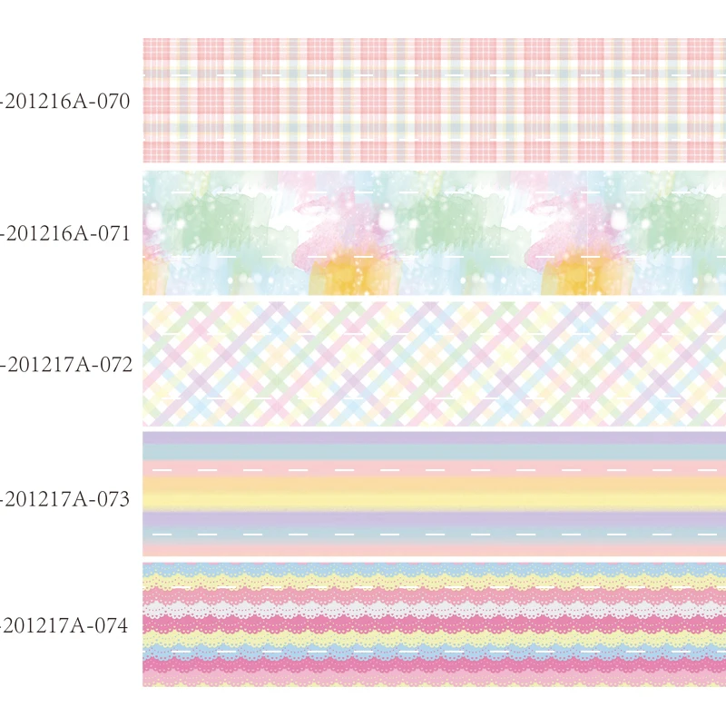 

FLRARIBBONS 22mm 38mm 75mm watercolor pastel rainbow ribbon