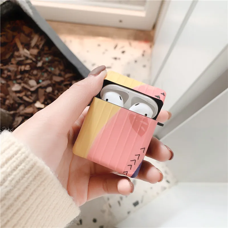 

Fashion Trunk Cute Rainbow Love Heart For AirPods 1 2 Protect Cover Bluetooth Wireless Earphone For iPhone Airpods Protect Case