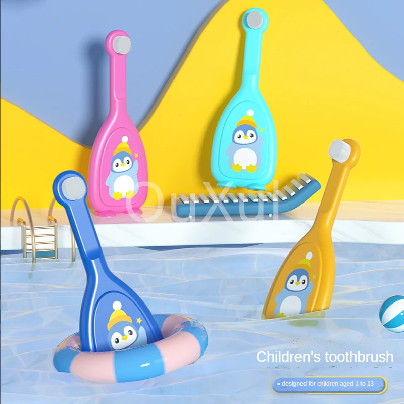 

Hand-Held Children'S Infant Toothbrush U Silicon Training BPA Free Mouth-Cleaning Manual Cartoon Pattern Baby Items Accessories