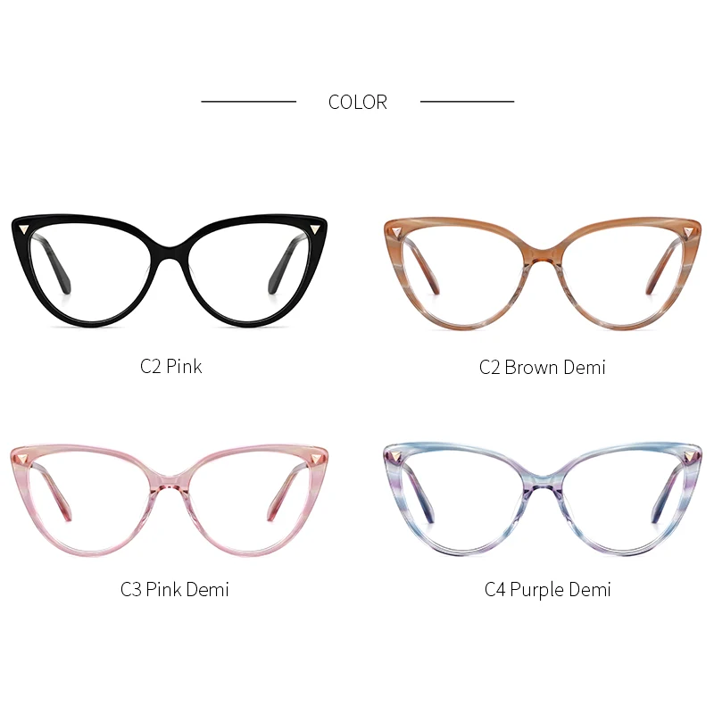 Ацетатные женские оправы Оптические линзы для очков Женские близорукие зелёные