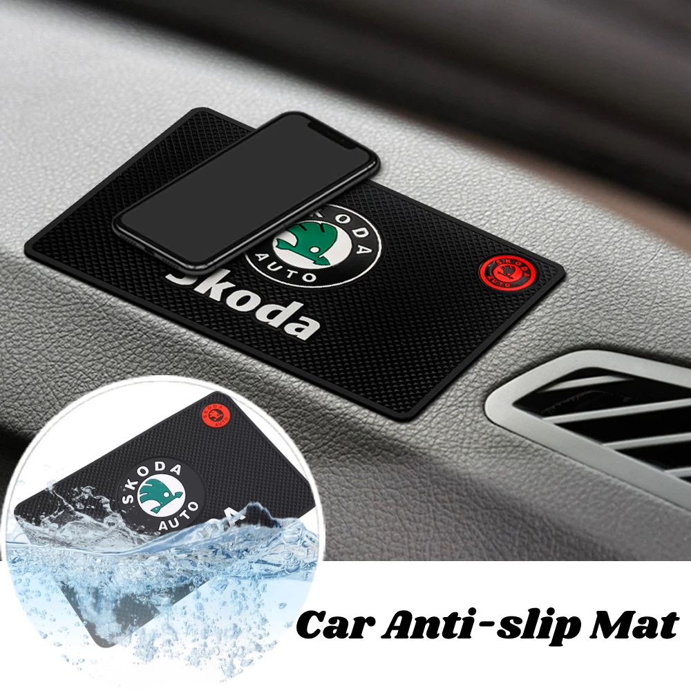 

PVC Dashboard Car Accessories Anti-slip Pad Silicone Phone Holder Mat For Skoda Octavia Superb Fabia Rapid Yeti Kodiaq Karoq