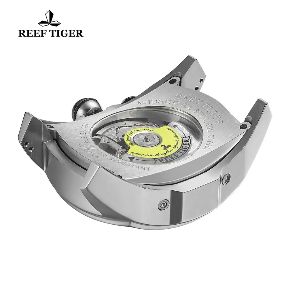 Часы Reef Tiger/RT с белым циферблатом механические спортивные RGA3069|Мужские часы| |