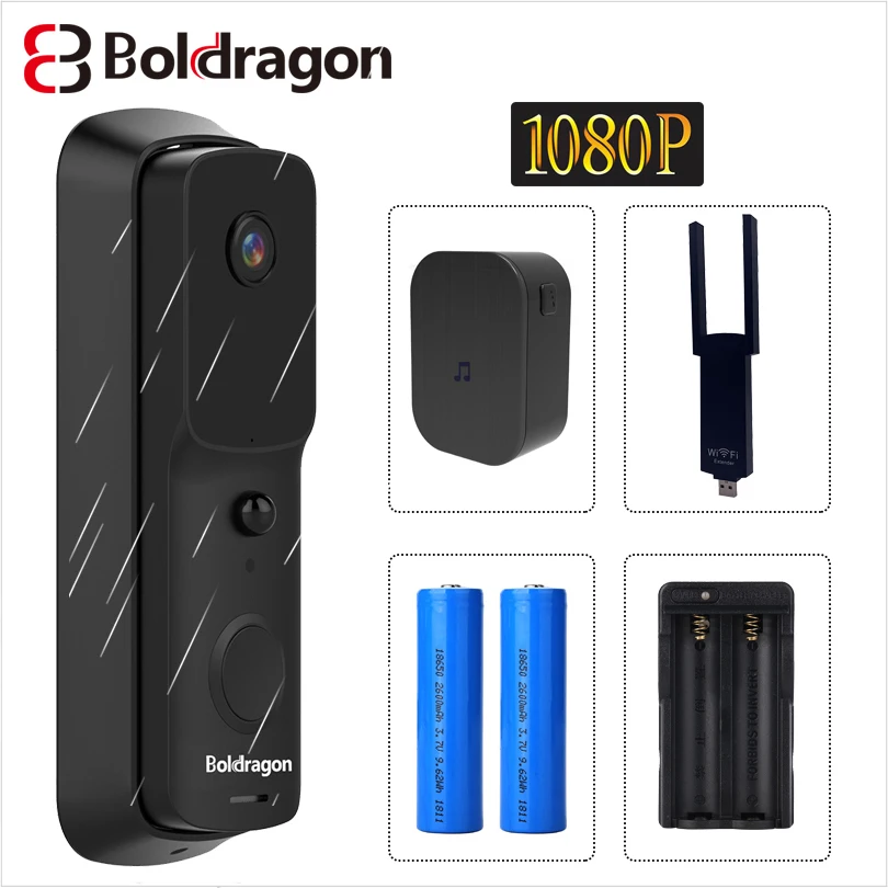 Видеозвонок Boldragon V10 1080P Wi Fi|Дверной звонок| |