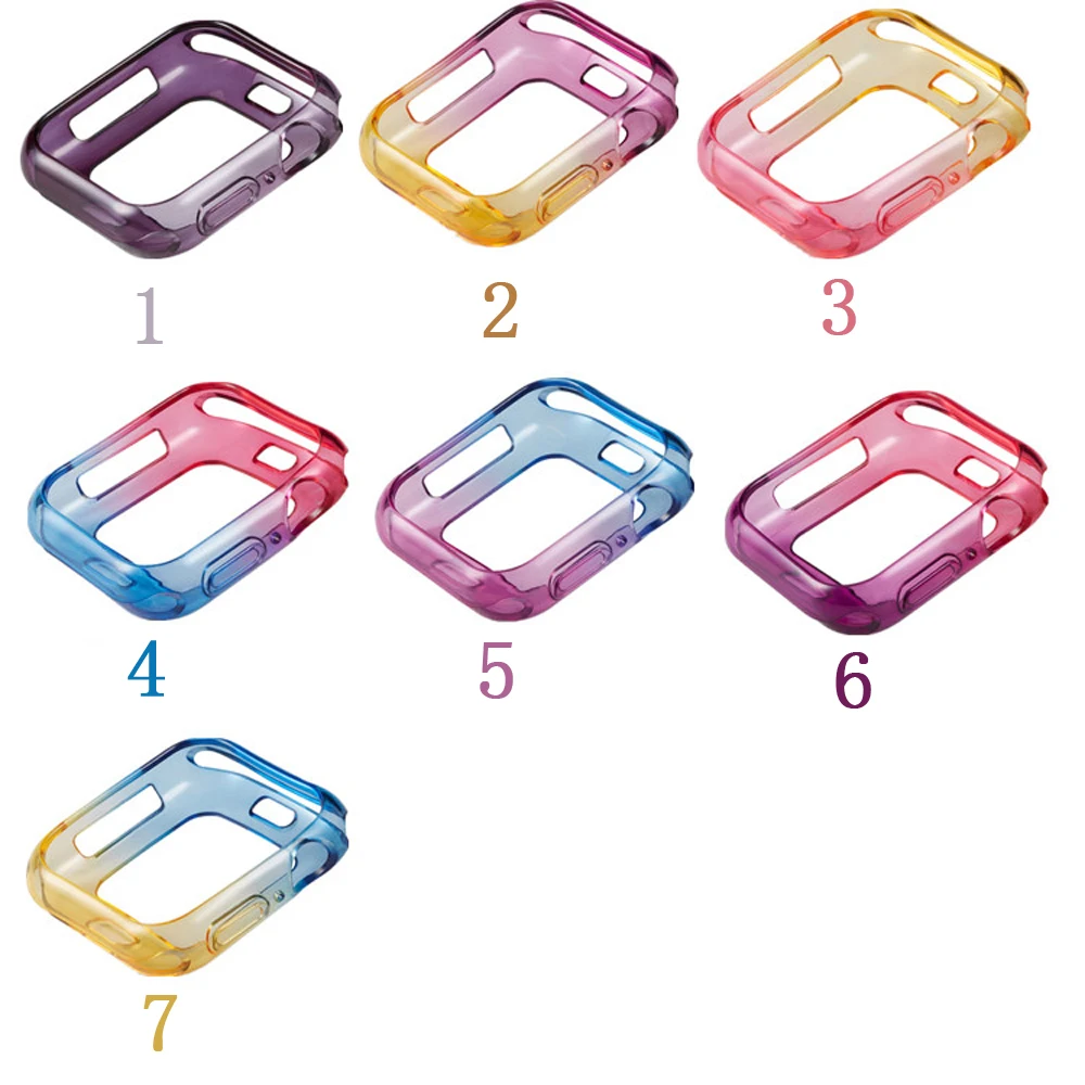 Чехол для apple watch 4, 5, 44 мм, 40 мм, цветной, мягкий, из ТПУ, чехол iwatch series 4, 5, ударопрочный чехол, аксессуары