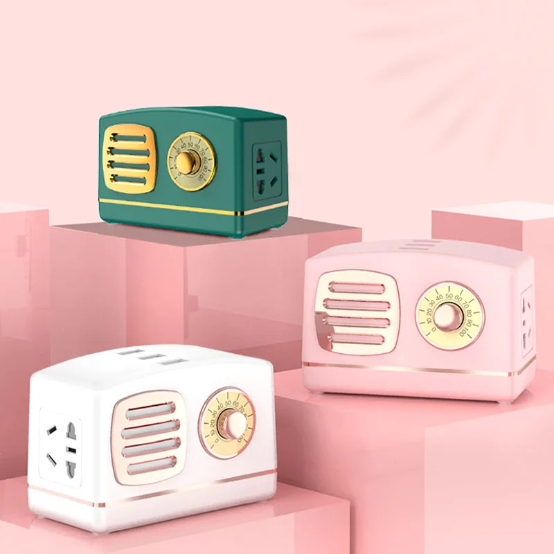 

Retro Socket 3usb Socket Led Soft Light Indicator Exquisite Multifunctional Household Office Desk Socket 220V/10A