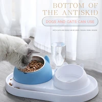 pet dog cat bowl automatic feeder 15 degrees tilted stainless steel cat bowl pet food water bowls for cats dogs feeders supplies