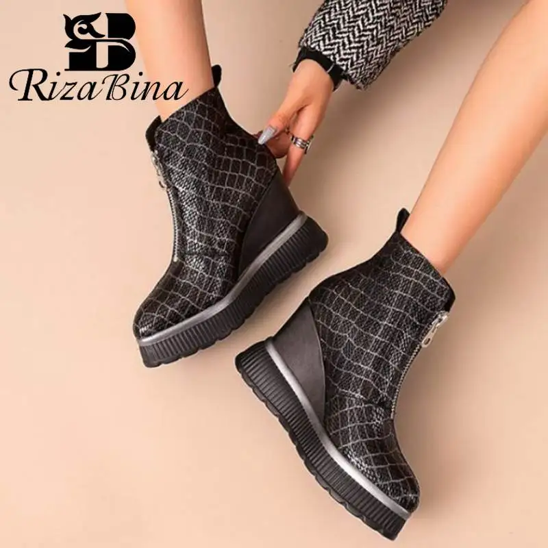 Ботильоны женские зимние из натуральной кожи на толстой подошве размеры 34-42 |